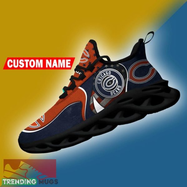 Chicago Bears NFL Logo Flag Running Shoes Personalized Max Soul Sneakers - Chicago Bears NFL Logo Flag Running Shoes Personalized Max Soul Sneakers Photo 5