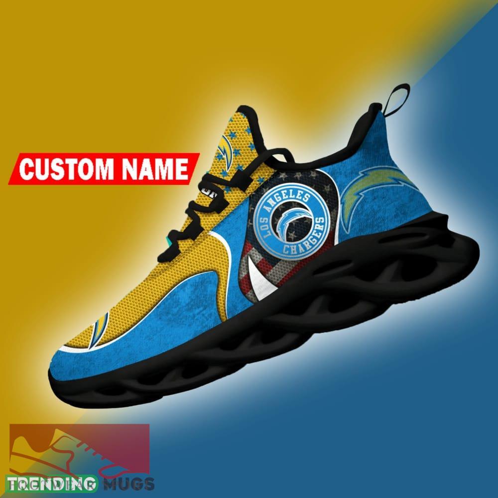 Los Angeles Chargers NFL Logo Flag Running Shoes Personalized Max Soul Sneakers - Los Angeles Chargers NFL Logo Flag Running Shoes Personalized Max Soul Sneakers Photo 5