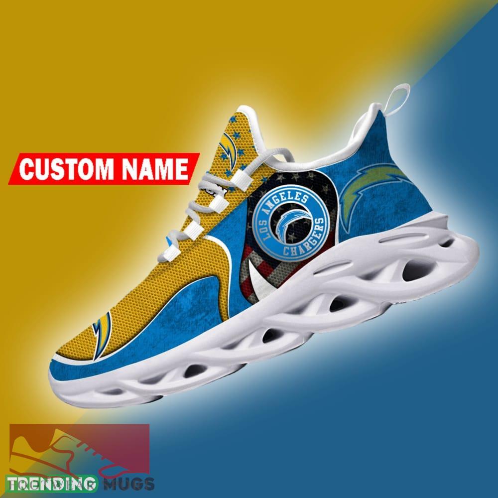 Los Angeles Chargers NFL Logo Flag Running Shoes Personalized Max Soul Sneakers - Los Angeles Chargers NFL Logo Flag Running Shoes Personalized Max Soul Sneakers Photo 4