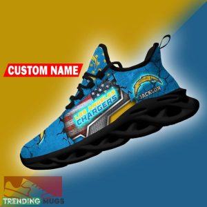Los Angeles Chargers NFL Sport Sneakers Flag Pattern Max Soul Shoes Personalized - Los Angeles Chargers NFL Sport Sneakers Flag Pattern Max Soul Shoes Personalized Photo 5
