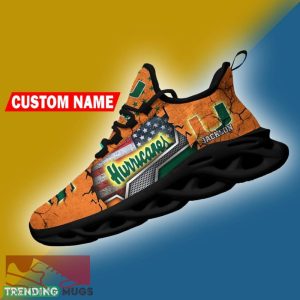 Miami Hurricanes NCAA Sport Sneakers Flag Pattern Max Soul Shoes Personalized - Miami Hurricanes NCAA Sport Sneakers Flag Pattern Max Soul Shoes Personalized Photo 5