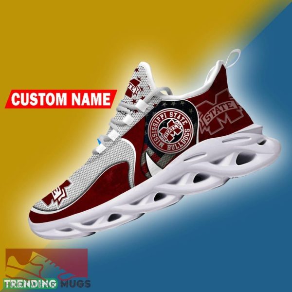 Mississippi State Bulldogs NCAA Logo Flag Running Shoes Personalized Max Soul Sneakers - Mississippi State Bulldogs NCAA Logo Flag Running Shoes Personalized Max Soul Sneakers Photo 4