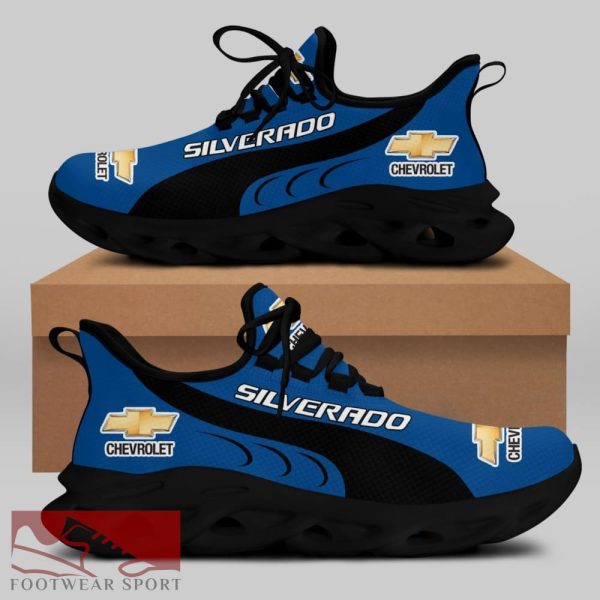 CHEVROLET SILVERADO Racing Car Running Sneakers Expressive Max Soul Shoes For Men And Women - CHEVROLET SILVERADO Chunky Sneakers White Black Max Soul Shoes For Men And Women Photo 2