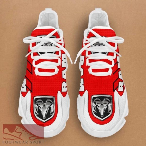 DODGE RAM Racing Car Running Sneakers Style Max Soul Shoes For Men And Women - DODGE RAM Chunky Sneakers White Black Max Soul Shoes For Men And Women Photo 4