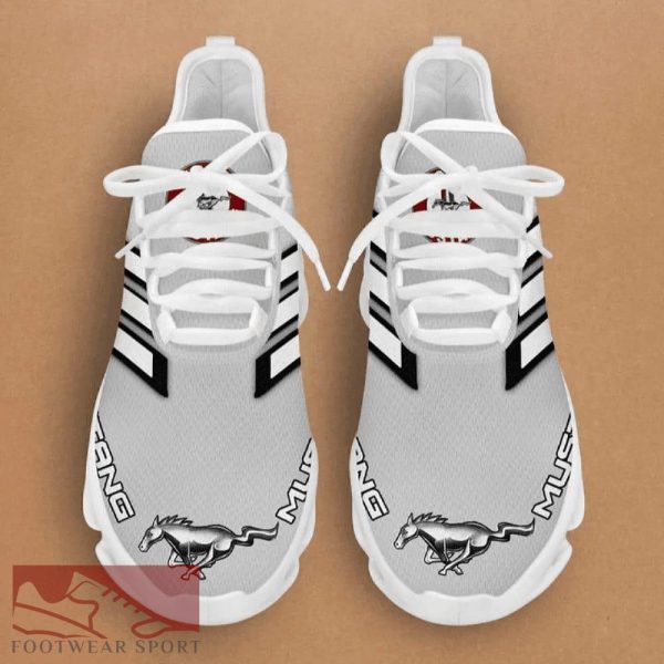 FORD MUSTANG Racing Car Running Sneakers Detail Max Soul Shoes For Men And Women - FORD MUSTANG Chunky Sneakers White Black Max Soul Shoes For Men And Women Photo 3