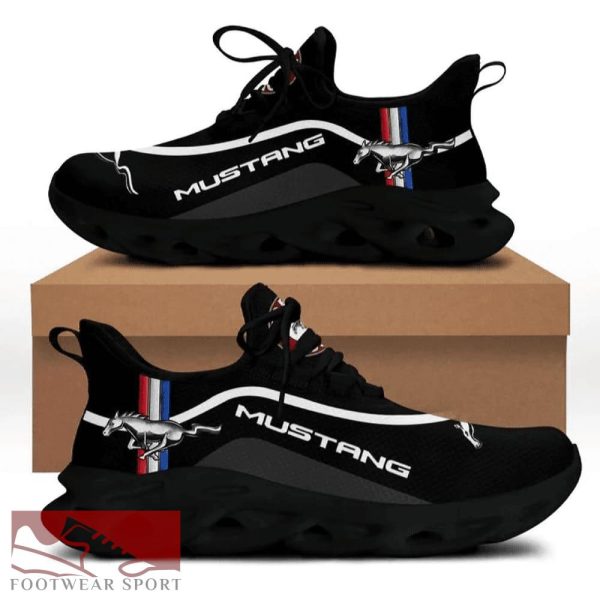 FORD MUSTANG Racing Car Running Sneakers Edgy Max Soul Shoes For Men And Women - FORD MUSTANG Chunky Sneakers White Black Max Soul Shoes For Men And Women Photo 2