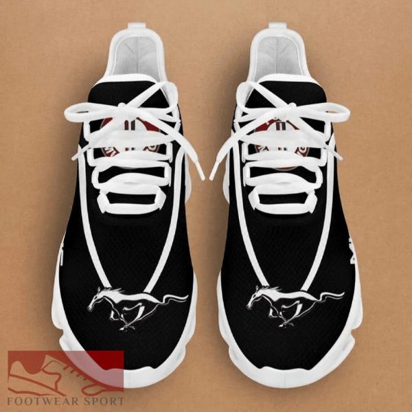 FORD MUSTANG Racing Car Running Sneakers Edgy Max Soul Shoes For Men And Women - FORD MUSTANG Chunky Sneakers White Black Max Soul Shoes For Men And Women Photo 4