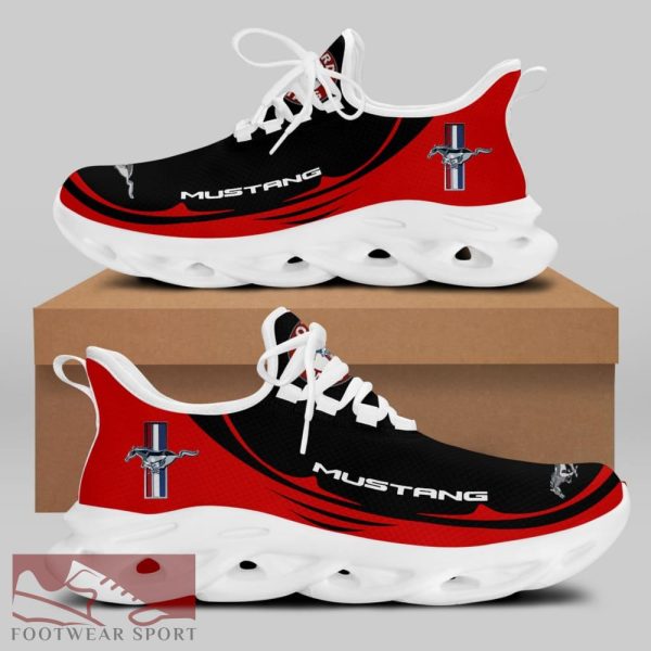 FORD MUSTANG Racing Car Running Sneakers Fashion Max Soul Shoes For Men And Women - FORD MUSTANG Chunky Sneakers White Black Max Soul Shoes For Men And Women Photo 2