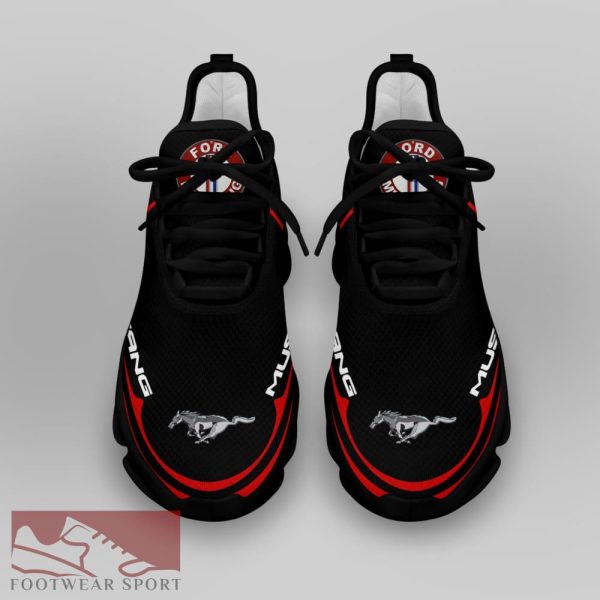FORD MUSTANG Racing Car Running Sneakers Fashion Max Soul Shoes For Men And Women - FORD MUSTANG Chunky Sneakers White Black Max Soul Shoes For Men And Women Photo 4