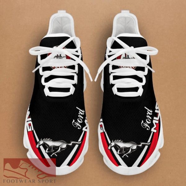 FORD MUSTANG Racing Car Running Sneakers Fresh Max Soul Shoes For Men And Women - FORD MUSTANG Chunky Sneakers White Black Max Soul Shoes For Men And Women Photo 4