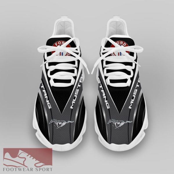 FORD MUSTANG Racing Car Running Sneakers Graphic Max Soul Shoes For Men And Women - FORD MUSTANG Chunky Sneakers White Black Max Soul Shoes For Men And Women Photo 3