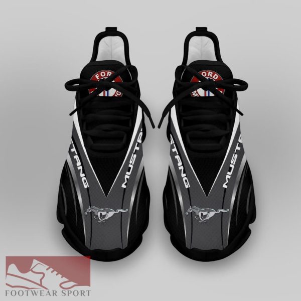 FORD MUSTANG Racing Car Running Sneakers Graphic Max Soul Shoes For Men And Women - FORD MUSTANG Chunky Sneakers White Black Max Soul Shoes For Men And Women Photo 4