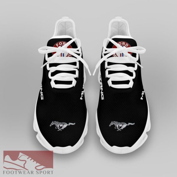 FORD MUSTANG Racing Car Running Sneakers Iconic Max Soul Shoes For Men And Women - FORD MUSTANG Chunky Sneakers White Black Max Soul Shoes For Men And Women Photo 3