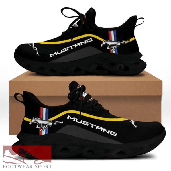 FORD MUSTANG Racing Car Running Sneakers Luxury Max Soul Shoes For Men And Women - FORD MUSTANG Chunky Sneakers White Black Max Soul Shoes For Men And Women Photo 2