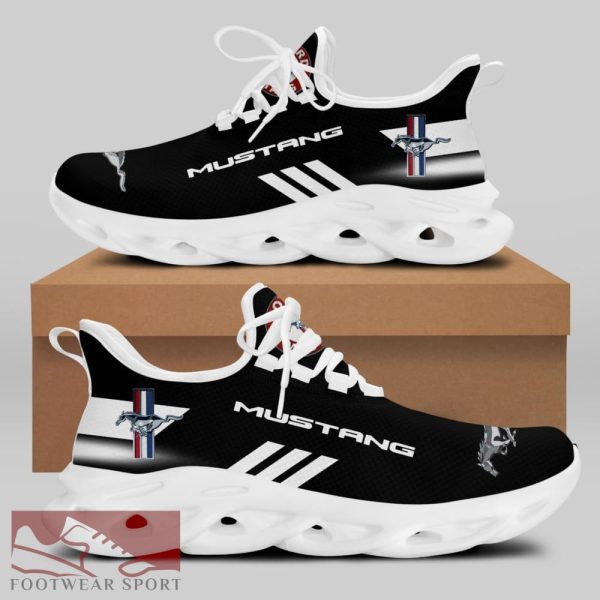 FORD MUSTANG Racing Car Running Sneakers Runway Max Soul Shoes For Men And Women - FORD MUSTANG Chunky Sneakers White Black Max Soul Shoes For Men And Women Photo 1