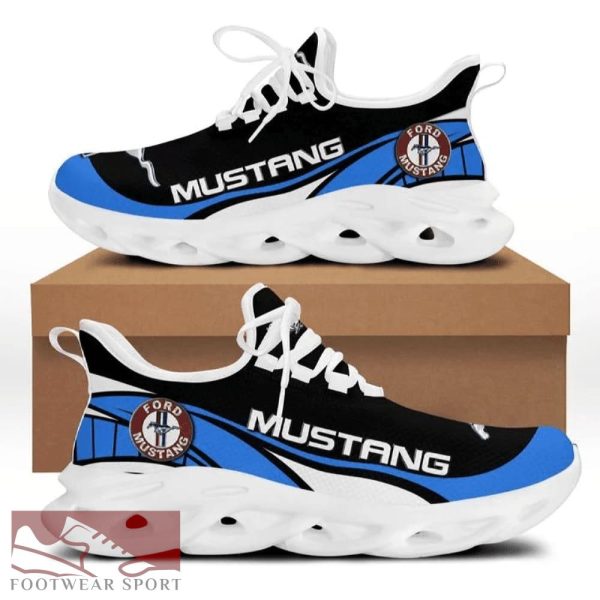 FORD MUSTANG Racing Car Running Sneakers Stride Max Soul Shoes For Men And Women - FORD MUSTANG Chunky Sneakers White Black Max Soul Shoes For Men And Women Photo 1