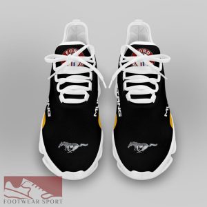 FORD MUSTANG Racing Car Running Sneakers Trademark Max Soul Shoes For Men And Women - FORD MUSTANG Chunky Sneakers White Black Max Soul Shoes For Men And Women Photo 3