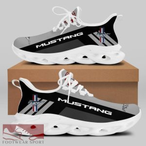 FORD MUSTANG Racing Car Running Sneakers Trendy Max Soul Shoes For Men And Women - FORD MUSTANG Chunky Sneakers White Black Max Soul Shoes For Men And Women Photo 2