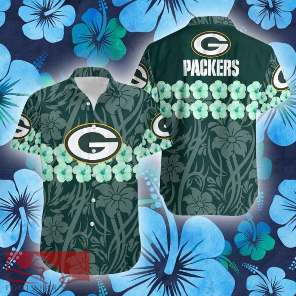 Green Bay Packers Flower and Logo Hawaiian Shirt Gift Summer - Green Bay Packers Flower and Logo Hawaiian Shirt Gift Summer