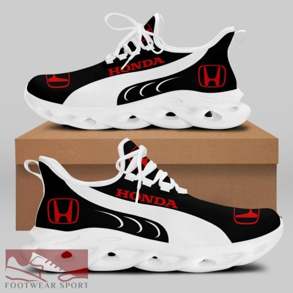 Honda Racing Car Running Sneakers Craftsmanship Max Soul Shoes For Men And Women - Honda Chunky Sneakers White Black Max Soul Shoes For Men And Women Photo 2