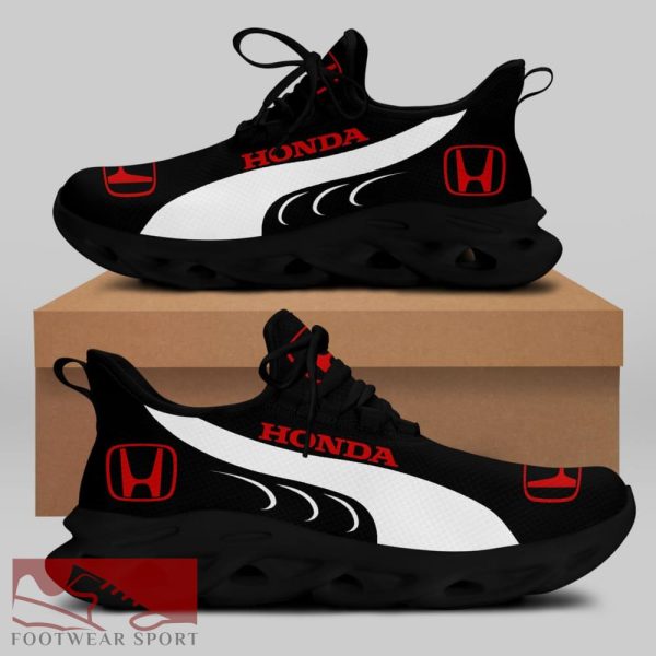Honda Racing Car Running Sneakers Craftsmanship Max Soul Shoes For Men And Women - Honda Chunky Sneakers White Black Max Soul Shoes For Men And Women Photo 1