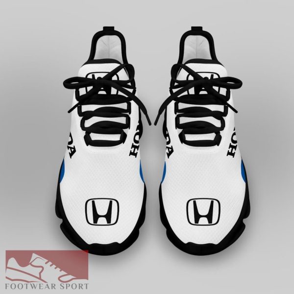 Honda Racing Car Running Sneakers Culture Max Soul Shoes For Men And Women - Honda Chunky Sneakers White Black Max Soul Shoes For Men And Women Photo 4
