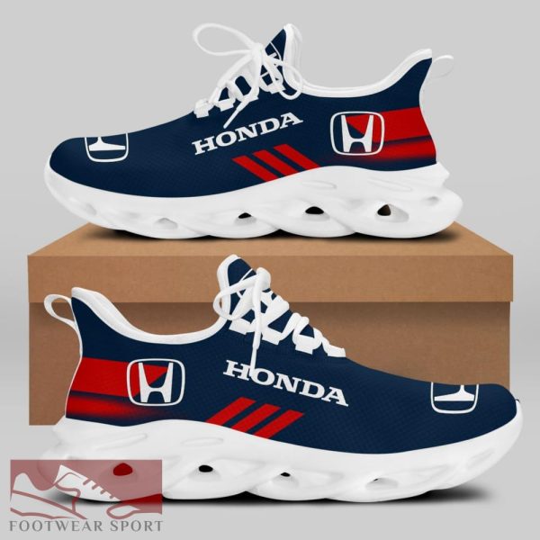 Honda Racing Car Running Sneakers Embrace Max Soul Shoes For Men And Women - Honda Chunky Sneakers White Black Max Soul Shoes For Men And Women Photo 2