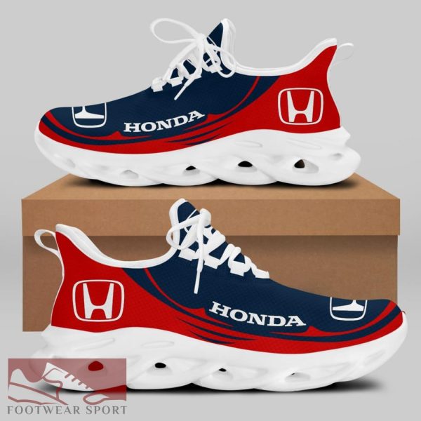 Honda Racing Car Running Sneakers Fusion Max Soul Shoes For Men And Women - Honda Chunky Sneakers White Black Max Soul Shoes For Men And Women Photo 2