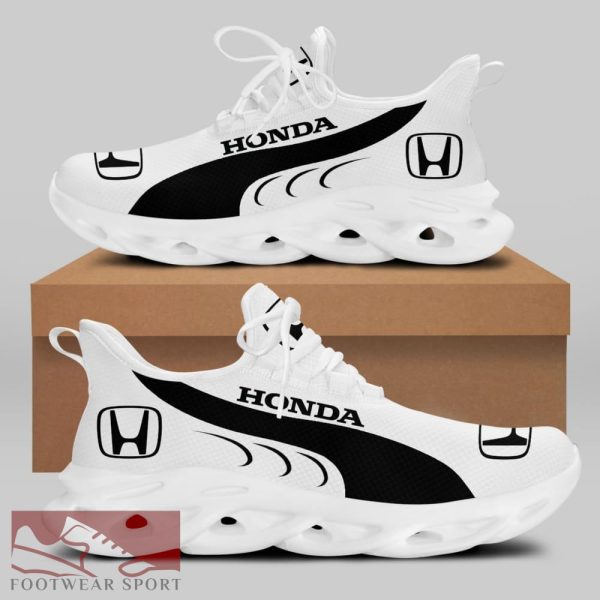 Honda Racing Car Running Sneakers Identity Max Soul Shoes For Men And Women - Honda Chunky Sneakers White Black Max Soul Shoes For Men And Women Photo 2