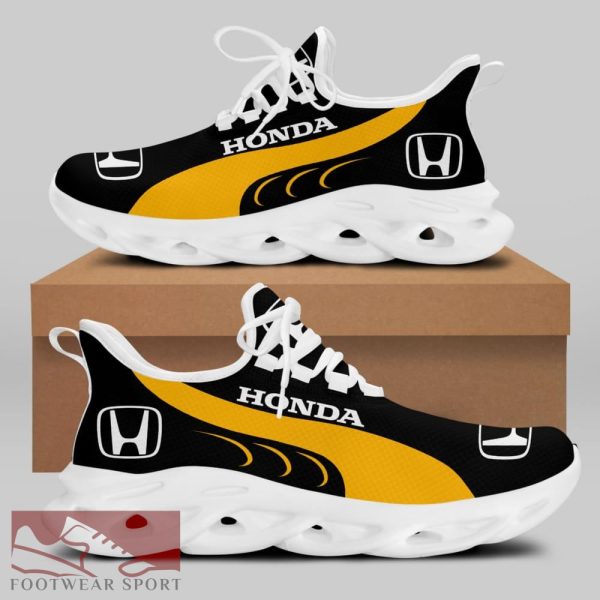 Honda Racing Car Running Sneakers Pop Max Soul Shoes For Men And Women - Honda Chunky Sneakers White Black Max Soul Shoes For Men And Women Photo 2