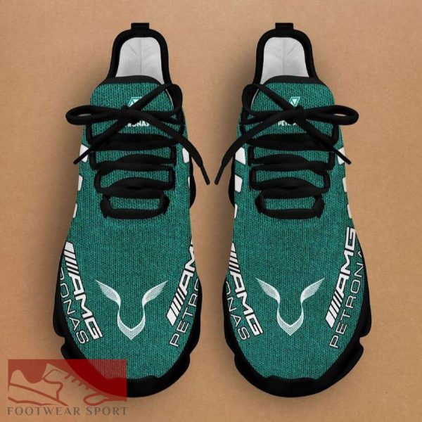 LIMITED MERCEDES PETRONAS F1 Racing Car Running Sneakers Badge Max Soul Shoes For Men And Women - LIMITED MERCEDES PETRONAS F1 Chunky Sneakers White Black Max Soul Shoes For Men And Women Photo 3
