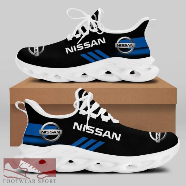 Nissan Racing Car Running Sneakers Attitude Max Soul Shoes For Men And Women - Nissan Chunky Sneakers White Black Max Soul Shoes For Men And Women Photo 2