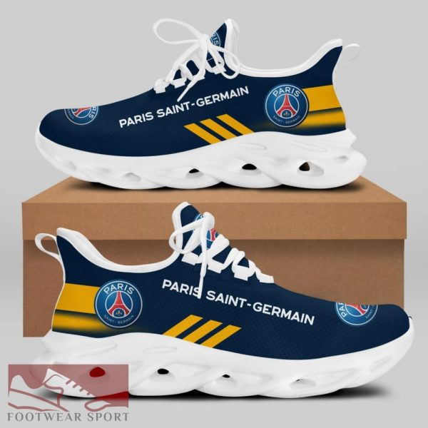 PSG FC Ligue 1 Logo Chunky Sneakers Design Max Soul Shoes For Fans - PSG FC Chunky Sneakers White Black Max Soul Shoes For Men And Women Photo 2