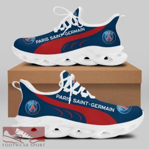 PSG FC Ligue 1 Logo Chunky Sneakers Urban Max Soul Shoes For Fans - PSG FC Chunky Sneakers White Black Max Soul Shoes For Men And Women Photo 2