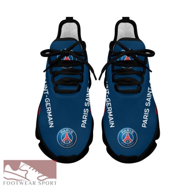 PSG FC Ligue 1 Logo Chunky Sneakers Urban Max Soul Shoes For Fans - PSG FC Chunky Sneakers White Black Max Soul Shoes For Men And Women Photo 3