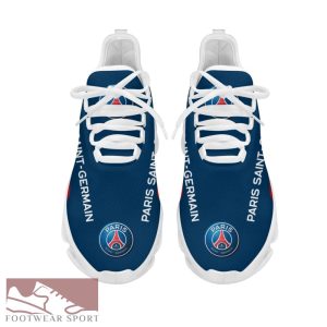 PSG FC Ligue 1 Logo Chunky Sneakers Urban Max Soul Shoes For Fans - PSG FC Chunky Sneakers White Black Max Soul Shoes For Men And Women Photo 4