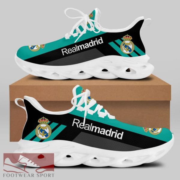 Real Madrid Laliga Running Shoes Chic Max Soul Sneakers For Fans - Real Madrid Chunky Sneakers White Black Max Soul Shoes For Men And Women Photo 2
