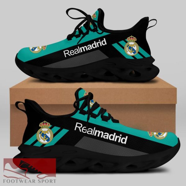 Real Madrid Laliga Running Shoes Chic Max Soul Sneakers For Fans - Real Madrid Chunky Sneakers White Black Max Soul Shoes For Men And Women Photo 1
