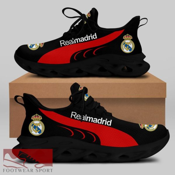 Real Madrid Laliga Running Shoes Craftsmanship Max Soul Sneakers For Fans - Real Madrid Chunky Sneakers White Black Max Soul Shoes For Men And Women Photo 1