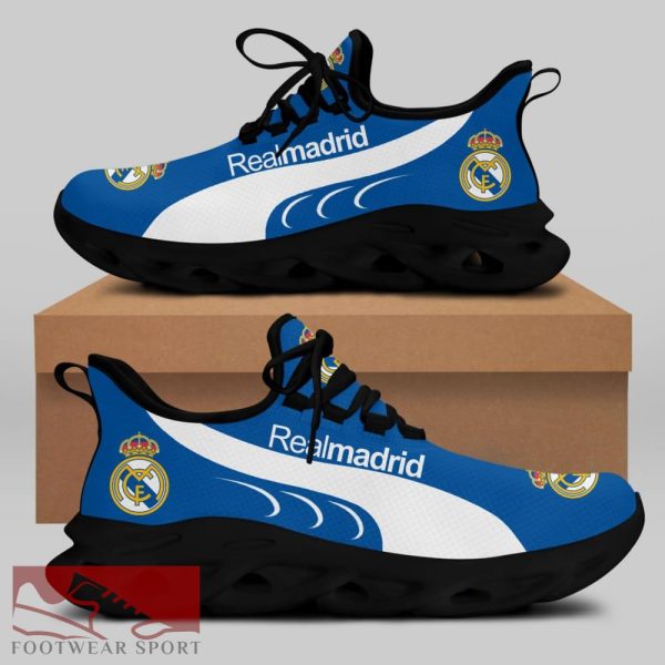 Real Madrid Laliga Running Shoes Creative Max Soul Sneakers For Fans - Real Madrid Chunky Sneakers White Black Max Soul Shoes For Men And Women Photo 2