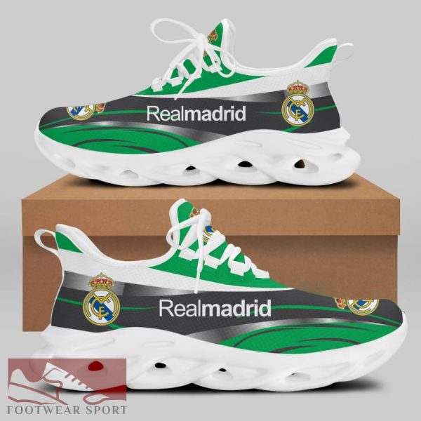 Real Madrid Laliga Running Shoes Design Max Soul Sneakers For Fans - Real Madrid Chunky Sneakers White Black Max Soul Shoes For Men And Women Photo 1