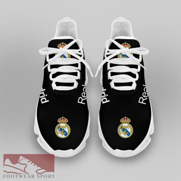 Real Madrid Laliga Running Shoes Edgy Max Soul Sneakers For Fans - Real Madrid Chunky Sneakers White Black Max Soul Shoes For Men And Women Photo 3