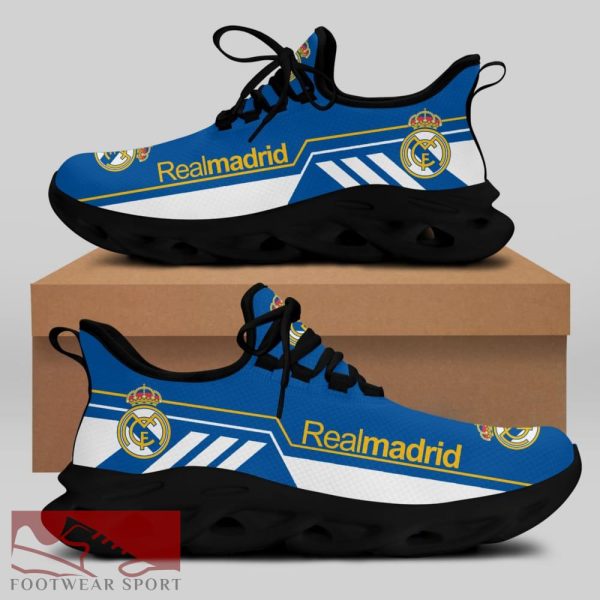 Real Madrid Laliga Running Shoes Exclusive Max Soul Sneakers For Fans - Real Madrid Chunky Sneakers White Black Max Soul Shoes For Men And Women Photo 2