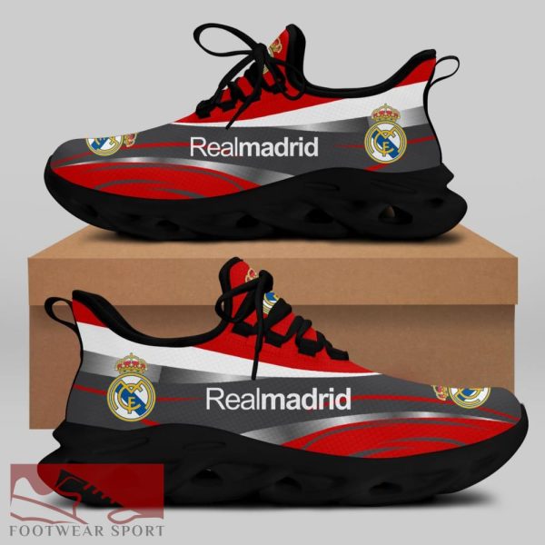 Real Madrid Laliga Running Shoes Fashion Max Soul Sneakers For Fans - Real Madrid Chunky Sneakers White Black Max Soul Shoes For Men And Women Photo 2