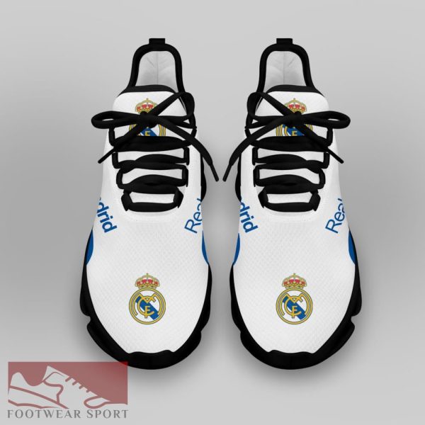 Real Madrid Laliga Running Shoes Influence Max Soul Sneakers For Fans - Real Madrid Chunky Sneakers White Black Max Soul Shoes For Men And Women Photo 4