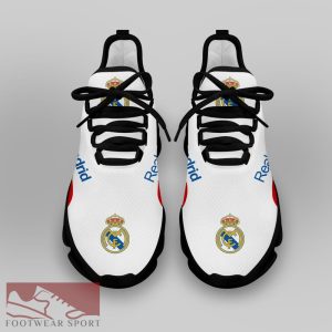 Real Madrid Laliga Running Shoes Stride Max Soul Sneakers For Fans - Real Madrid Chunky Sneakers White Black Max Soul Shoes For Men And Women Photo 4