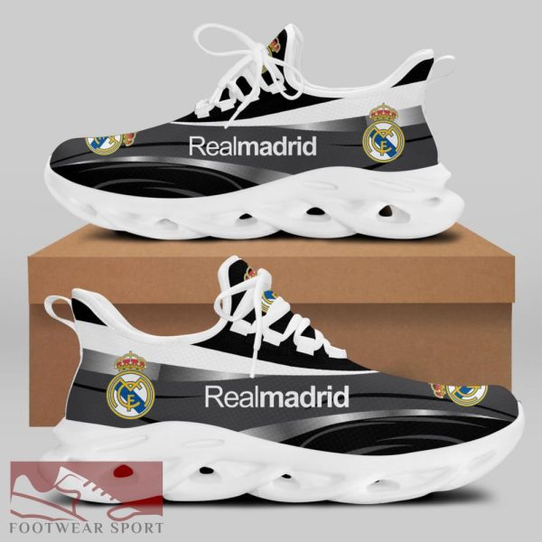 Real Madrid Laliga Running Shoes Trend Max Soul Sneakers For Fans - Real Madrid Chunky Sneakers White Black Max Soul Shoes For Men And Women Photo 2