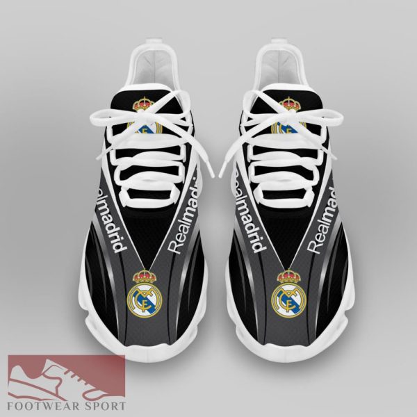 Real Madrid Laliga Running Shoes Trend Max Soul Sneakers For Fans - Real Madrid Chunky Sneakers White Black Max Soul Shoes For Men And Women Photo 3