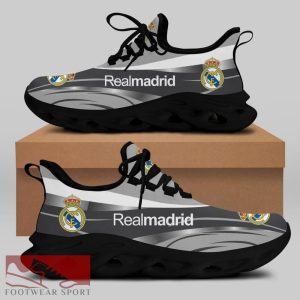Real Madrid Laliga Running Shoes Unique Max Soul Sneakers For Fans - Real Madrid Chunky Sneakers White Black Max Soul Shoes For Men And Women Photo 2