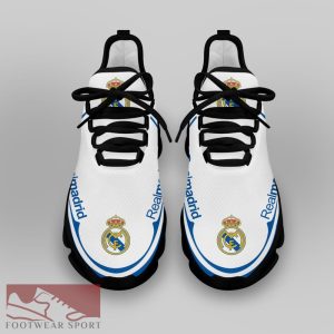 Real Madrid Laliga Running Shoes Versatile Max Soul Sneakers For Fans - Real Madrid Chunky Sneakers White Black Max Soul Shoes For Men And Women Photo 4